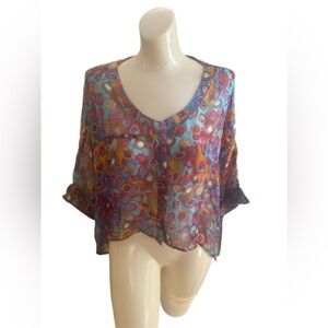 Sugar Lips Women’s Tops Blouse Chiffon One Size Multicolor